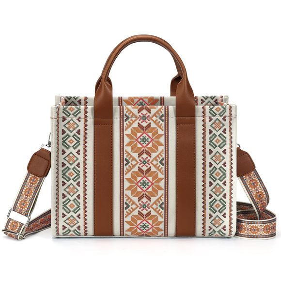 Canvas Tote Bag Western Purses Shoulder Boho Bag Crossbody Bag C xD - Picture 1 of 7